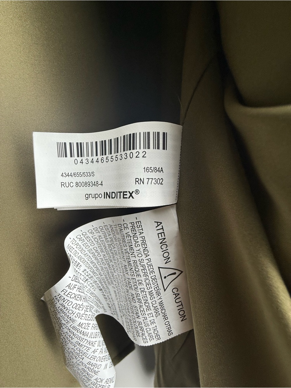Viral Zara Suede Effect Bomber Jacket -Olive & Oversized - Picture 5 of 10